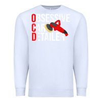 White funny obessive car detailer for car detailing t shirt Premium Sweatshirt - linhVisuals