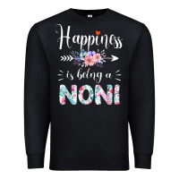 Happiness Is Being A Noni Ever Women Floral Decor Premium Sweatshirt | Teevron