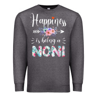 Charcoal Heather happiness is being a noni ever women floral decor Premium Sweatshirt - linhVisuals