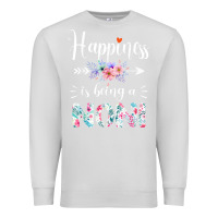 Dove Grey happiness is being a noni ever women floral decor Premium Sweatshirt - linhVisuals