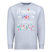 Heather Grey happiness is being a noni ever women floral decor Premium Sweatshirt - linhVisuals