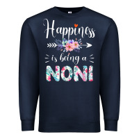 Navy happiness is being a noni ever women floral decor Premium Sweatshirt - linhVisuals