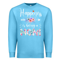Ocean Blue happiness is being a noni ever women floral decor Premium Sweatshirt - linhVisuals