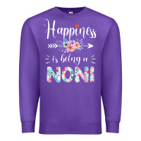 Purple happiness is being a noni ever women floral decor Premium Sweatshirt - linhVisuals