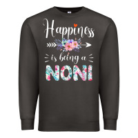 Smoke happiness is being a noni ever women floral decor Premium Sweatshirt - linhVisuals