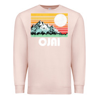Pale Pink ojai california mountains & sun retro 80s graphic Premium Sweatshirt - linhVisuals