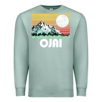 Seafoam ojai california mountains & sun retro 80s graphic Premium Sweatshirt - linhVisuals