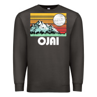 Ojai California Mountains & Sun Retro 80s Graphic Premium Sweatshirt | Teevron