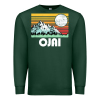 Sports Green ojai california mountains & sun retro 80s graphic Premium Sweatshirt - linhVisuals