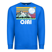 True Royal ojai california mountains & sun retro 80s graphic Premium Sweatshirt - linhVisuals