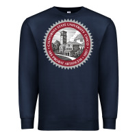 Navy csu chico seal Premium Sweatshirt - linhVisuals