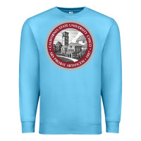Ocean Blue csu chico seal Premium Sweatshirt - linhVisuals