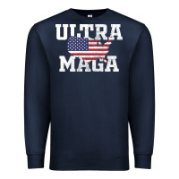 Navy ULTRA MAGA Premium Sweatshirt - linhVisuals