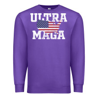 Purple ULTRA MAGA Premium Sweatshirt - linhVisuals