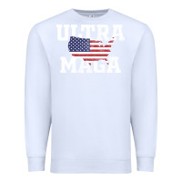 White ULTRA MAGA Premium Sweatshirt - linhVisuals