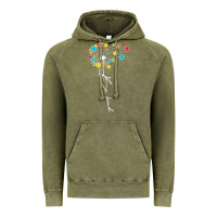 Vintage Olive Dandelion Autism Puzzle Be Kind Vintage Hoodie - CowhideDigitalArt