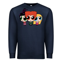 Navy power puff girls Premium Sweatshirt - linhVisuals