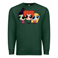 Sports Green power puff girls Premium Sweatshirt - linhVisuals