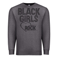 Charcoal Heather black girls rock Premium Sweatshirt - linhVisuals