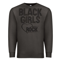 Smoke black girls rock Premium Sweatshirt - linhVisuals