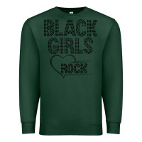Sports Green black girls rock Premium Sweatshirt - linhVisuals