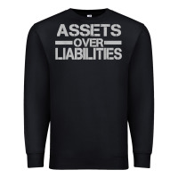 Black assets over liabilities mens t shirt Premium Sweatshirt - linhVisuals