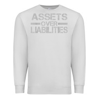Dove Grey assets over liabilities mens t shirt Premium Sweatshirt - linhVisuals