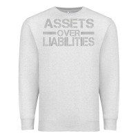 Oatmeal Heather assets over liabilities mens t shirt Premium Sweatshirt - linhVisuals
