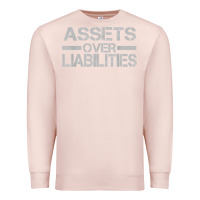 Pale Pink assets over liabilities mens t shirt Premium Sweatshirt - linhVisuals