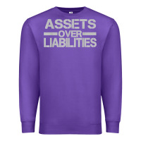 Purple assets over liabilities mens t shirt Premium Sweatshirt - linhVisuals