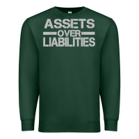 Sports Green assets over liabilities mens t shirt Premium Sweatshirt - linhVisuals