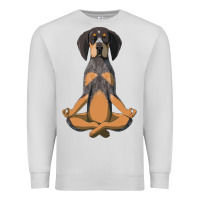 Dove Grey yoga fitness bluetick coonhound dog 363 bodybuilding Premium Sweatshirt - linhVisuals