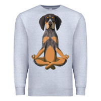 Heather Grey yoga fitness bluetick coonhound dog 363 bodybuilding Premium Sweatshirt - linhVisuals