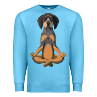 Ocean Blue yoga fitness bluetick coonhound dog 363 bodybuilding Premium Sweatshirt - linhVisuals