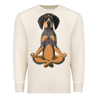 Sandshell yoga fitness bluetick coonhound dog 363 bodybuilding Premium Sweatshirt - linhVisuals