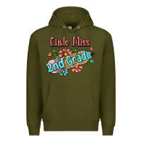 Army Green little miss second grade Premium Hoodie - Jasminsmagicworld