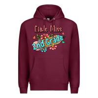 Burgundy little miss second grade Premium Hoodie - Jasminsmagicworld