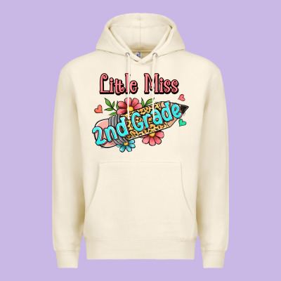 Little Miss Second Grade Premium Hoodie Designed By Jasminsmagicworld