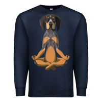 Navy yoga fitness bluetick coonhound dog 363 bodybuilding Premium Sweatshirt - linhVisuals