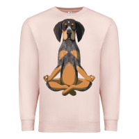 Pale Pink yoga fitness bluetick coonhound dog 363 bodybuilding Premium Sweatshirt - linhVisuals