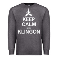 Charcoal Heather keep calm and klingon Premium Sweatshirt - linhVisuals