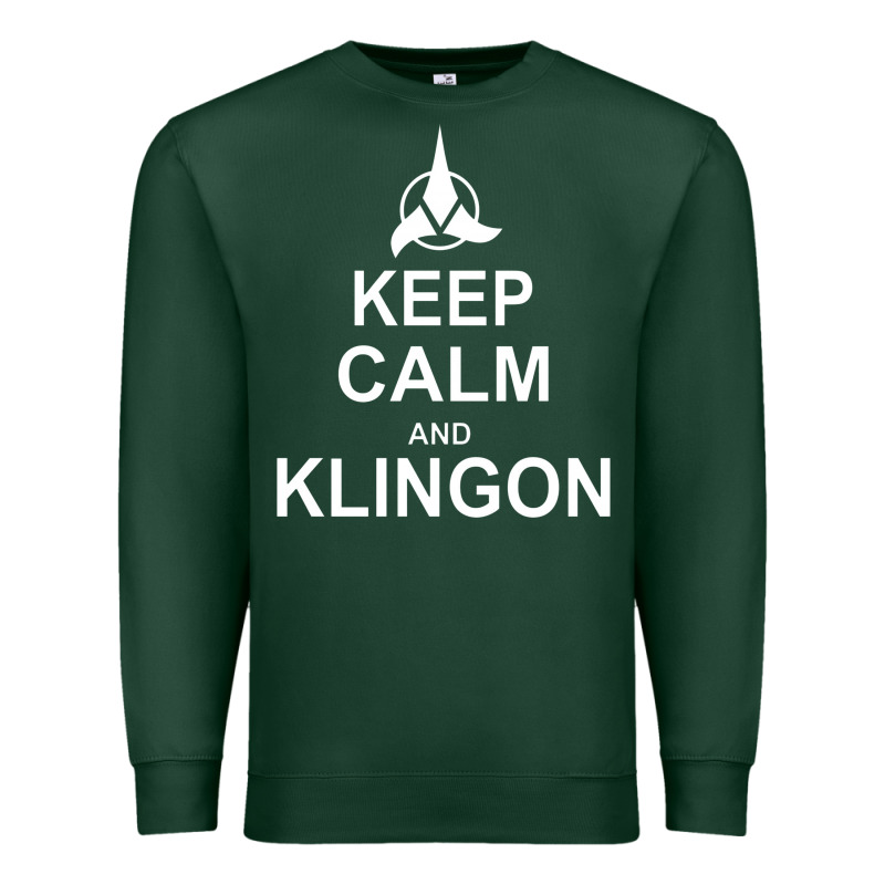 Keep Calm And Klingon Premium Sweatshirt by linhVisuals | Teevron