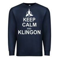 Navy keep calm and klingon Premium Sweatshirt - linhVisuals