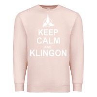 Pale Pink keep calm and klingon Premium Sweatshirt - linhVisuals