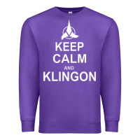 Purple keep calm and klingon Premium Sweatshirt - linhVisuals