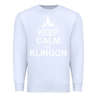 White keep calm and klingon Premium Sweatshirt - linhVisuals