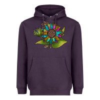 Plum western sunflower Heavyweight Hoodie - JahusDesignShop