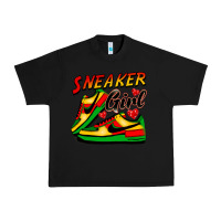 Black sneaker girl Urban Heavy Tee - FaDigitalArtStudio