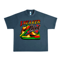 Midnight Navy sneaker girl Urban Heavy Tee - FaDigitalArtStudio