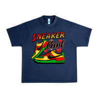 Navy sneaker girl Urban Heavy Tee - FaDigitalArtStudio